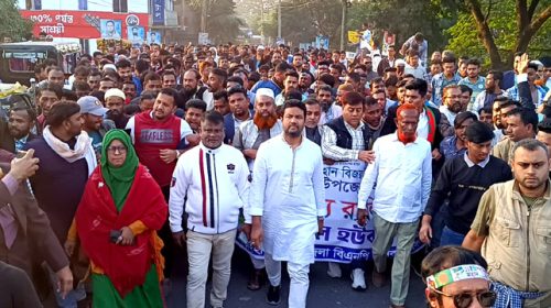 আজাদের নেতৃত্বে আড়াইহাজারের ইতিহাসে সর্ববৃহৎ বিজয় র‍্যালি